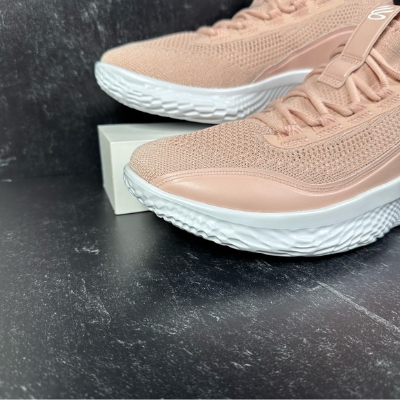 CURRY FLOW 8 CLASS Y MENS BASKETBALL SHOES SIZE 12 BLUSH KNIT PINK WHITE NEW - Picture 5 of 10